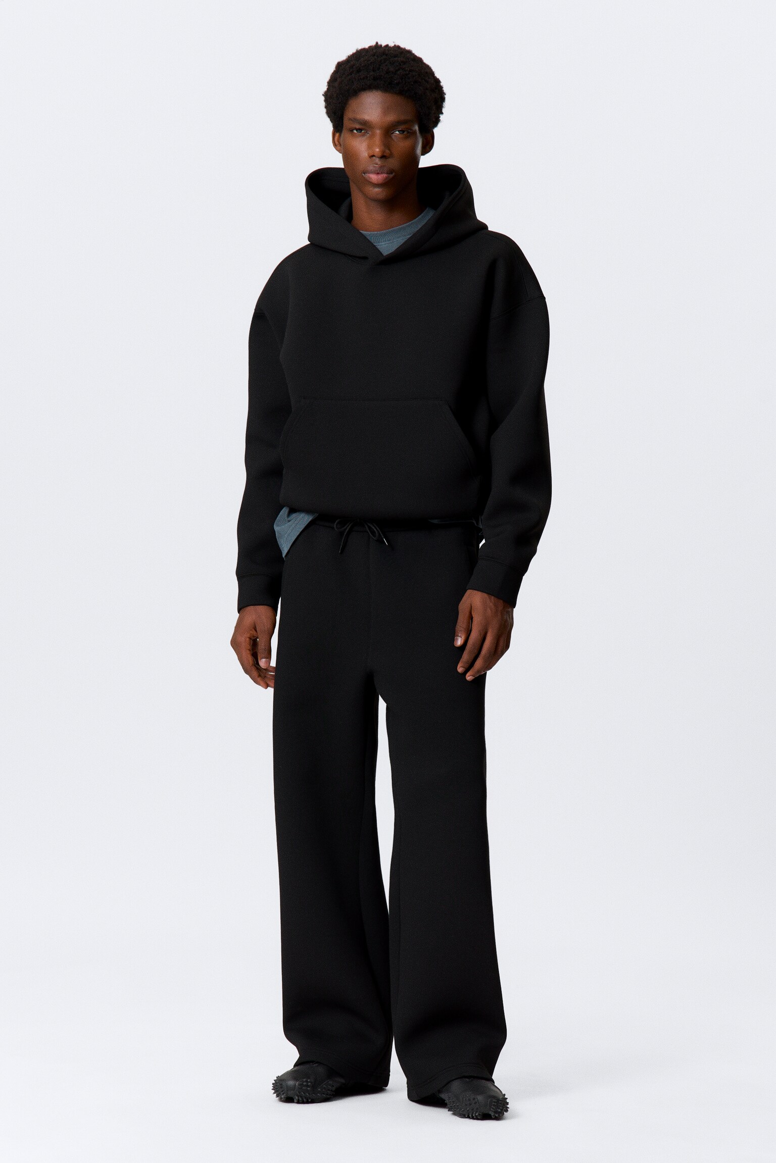 Loose Fit Scuba Sweatpants - Black/Dark Navy Blue/Grey Melange/Dark Brown