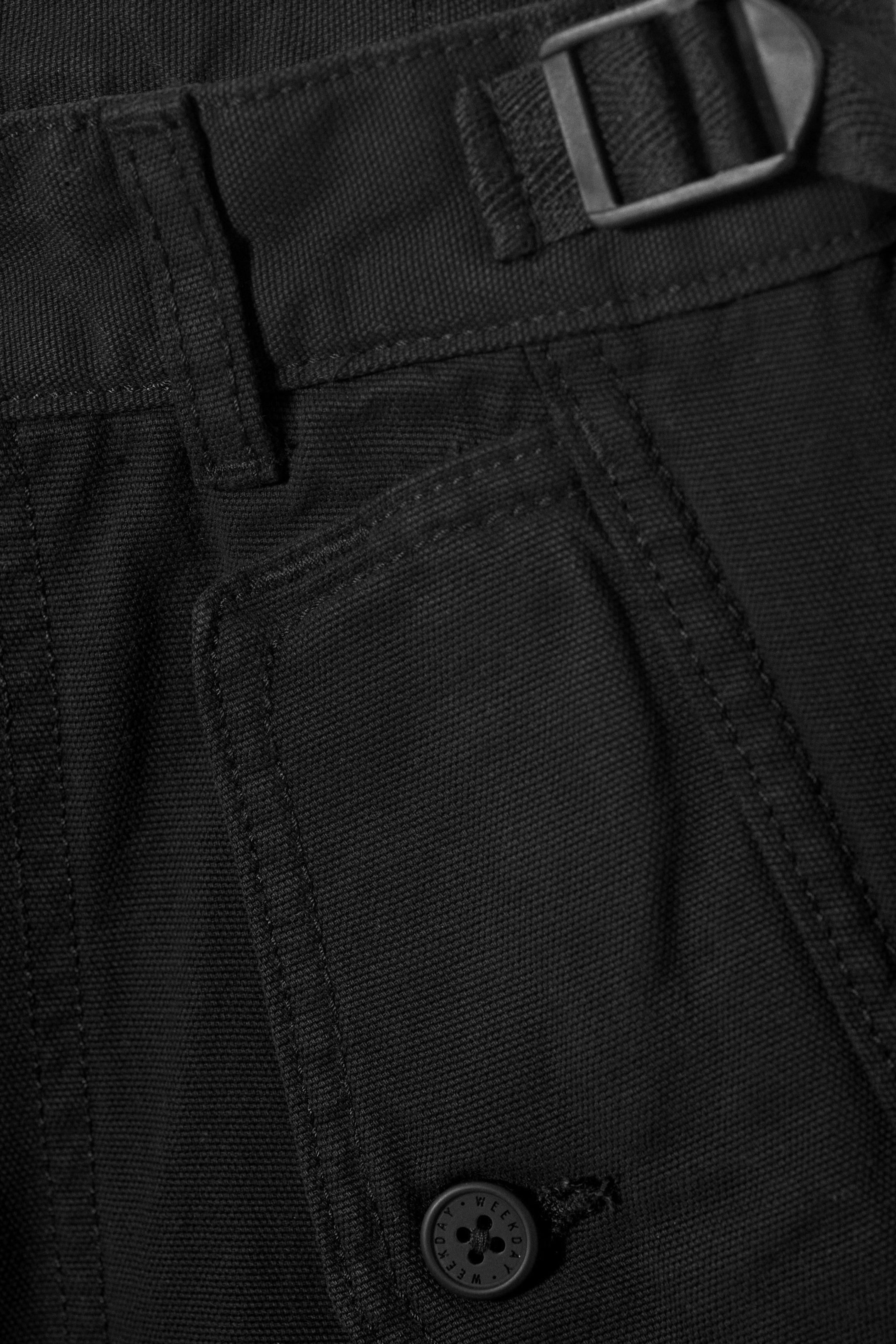 Noir - Pantalon décontracté de style utilitaire Frej - 1