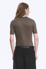Dark Mole - Classic Slim Ribbed Cotton T-shirt - 2
