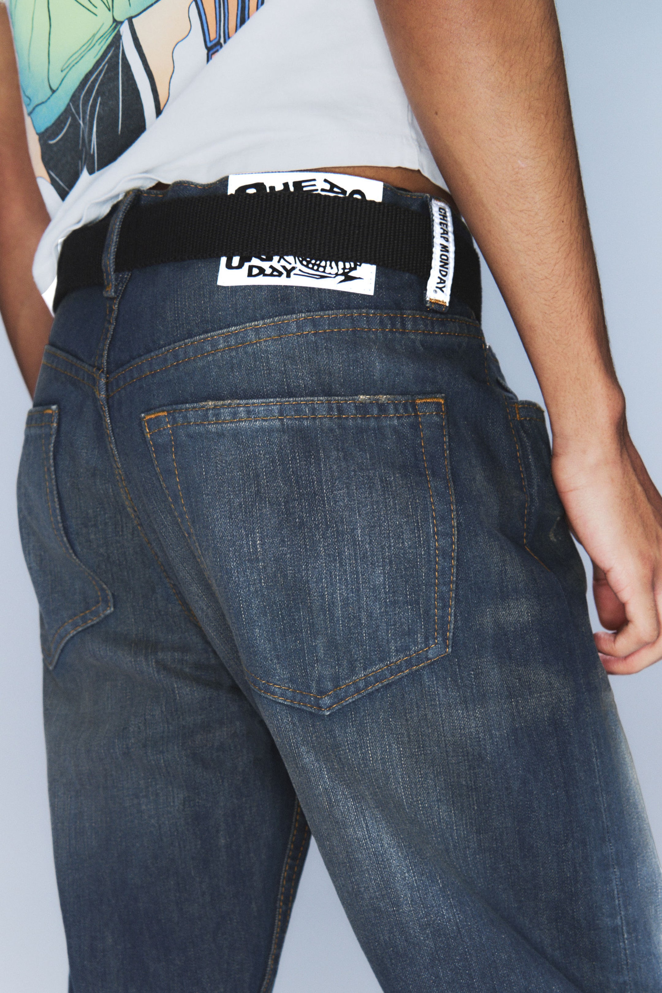Blues - Dark Blue - Anti Unisex Low Waist Regular Straight Jeans - 9