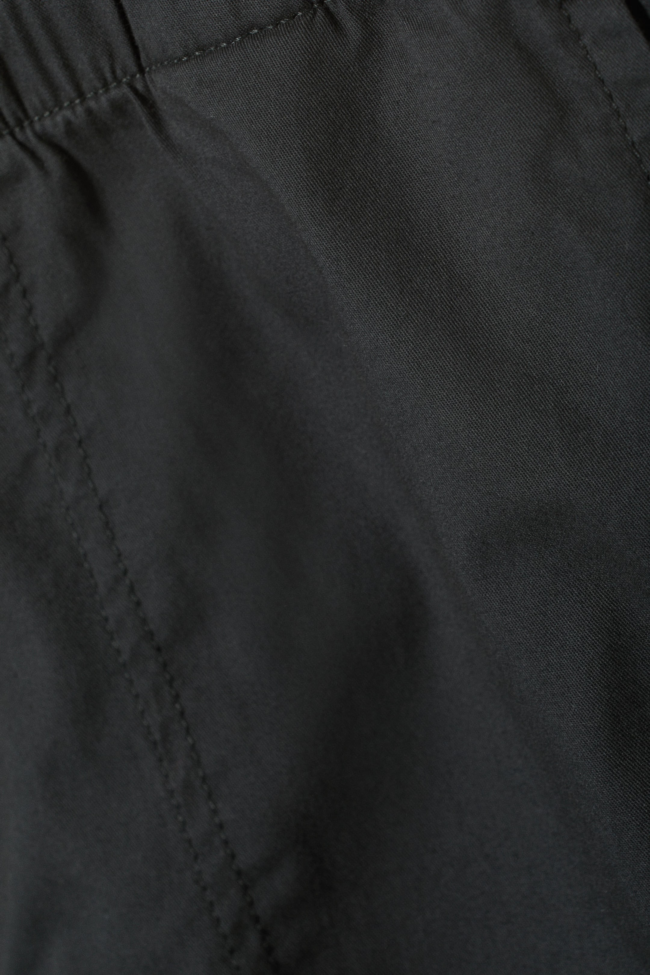 Dark Grey - Loose Twill Trousers - 1