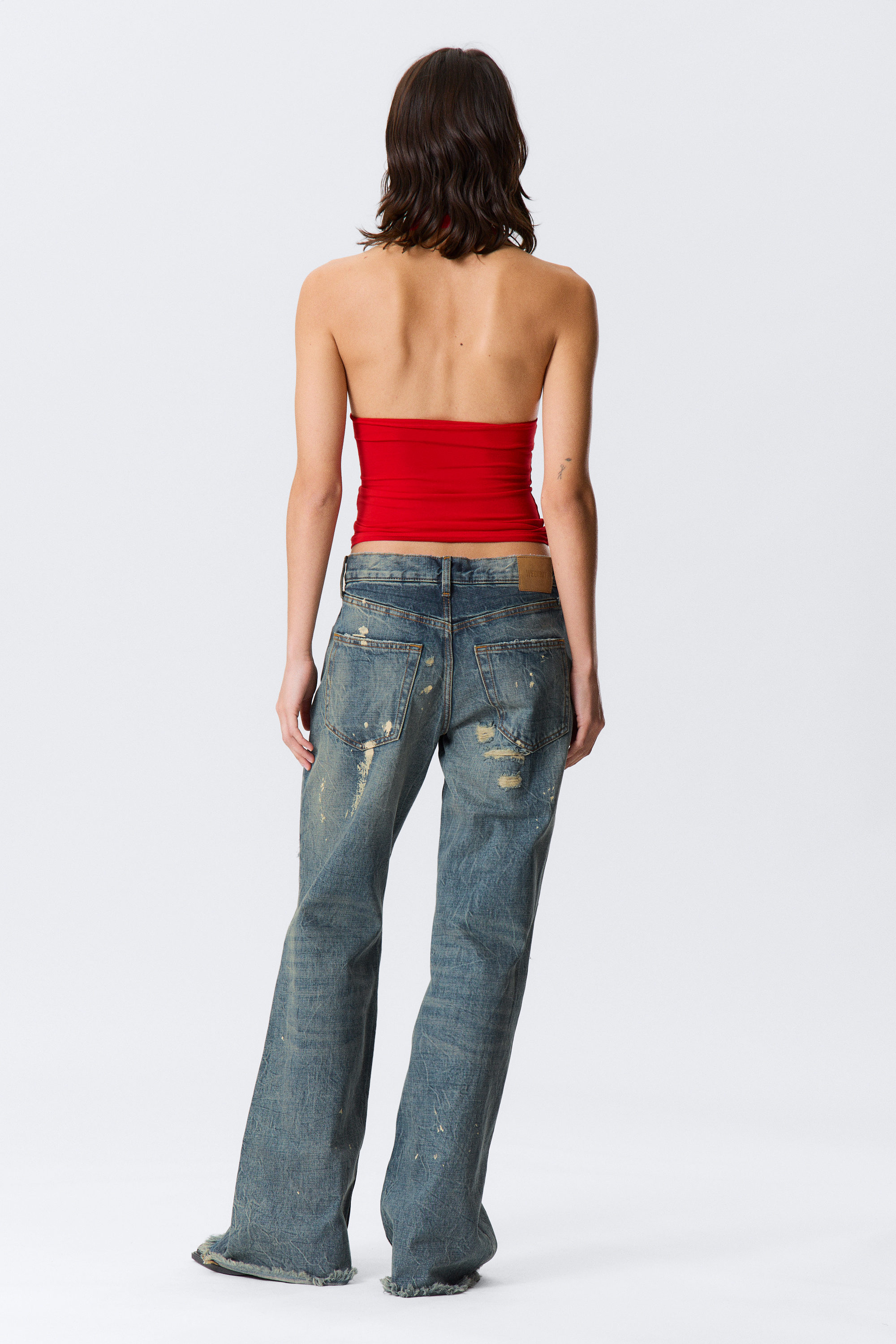 Red - Deep Halterneck Top - 2