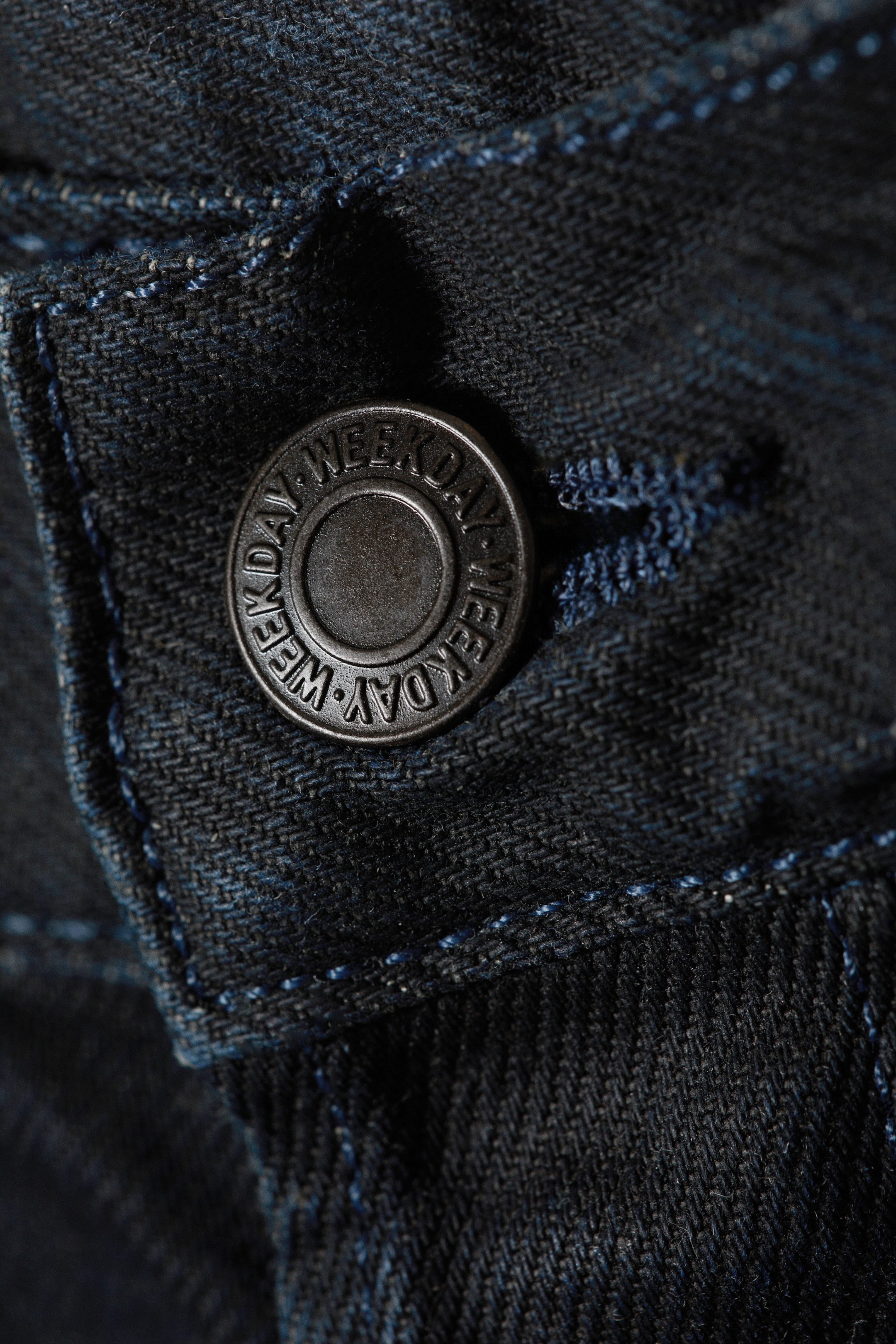 Indigo-Beschichtung - Astro Mid Rise Loose Baggy Leg Coated Jeans - 7