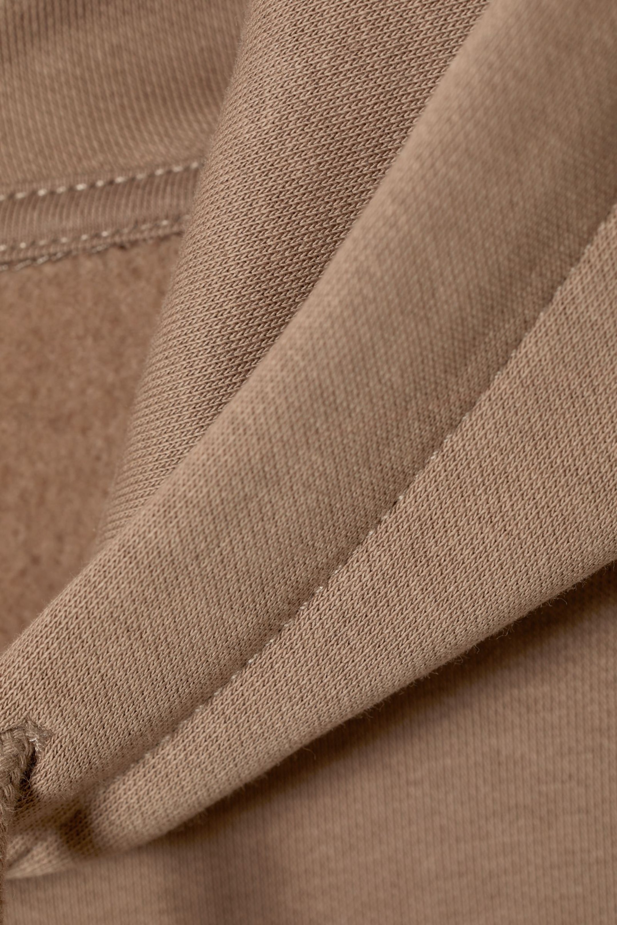 Dunkelbeige - Klassischer, mittelschwerer Hoodie - 1