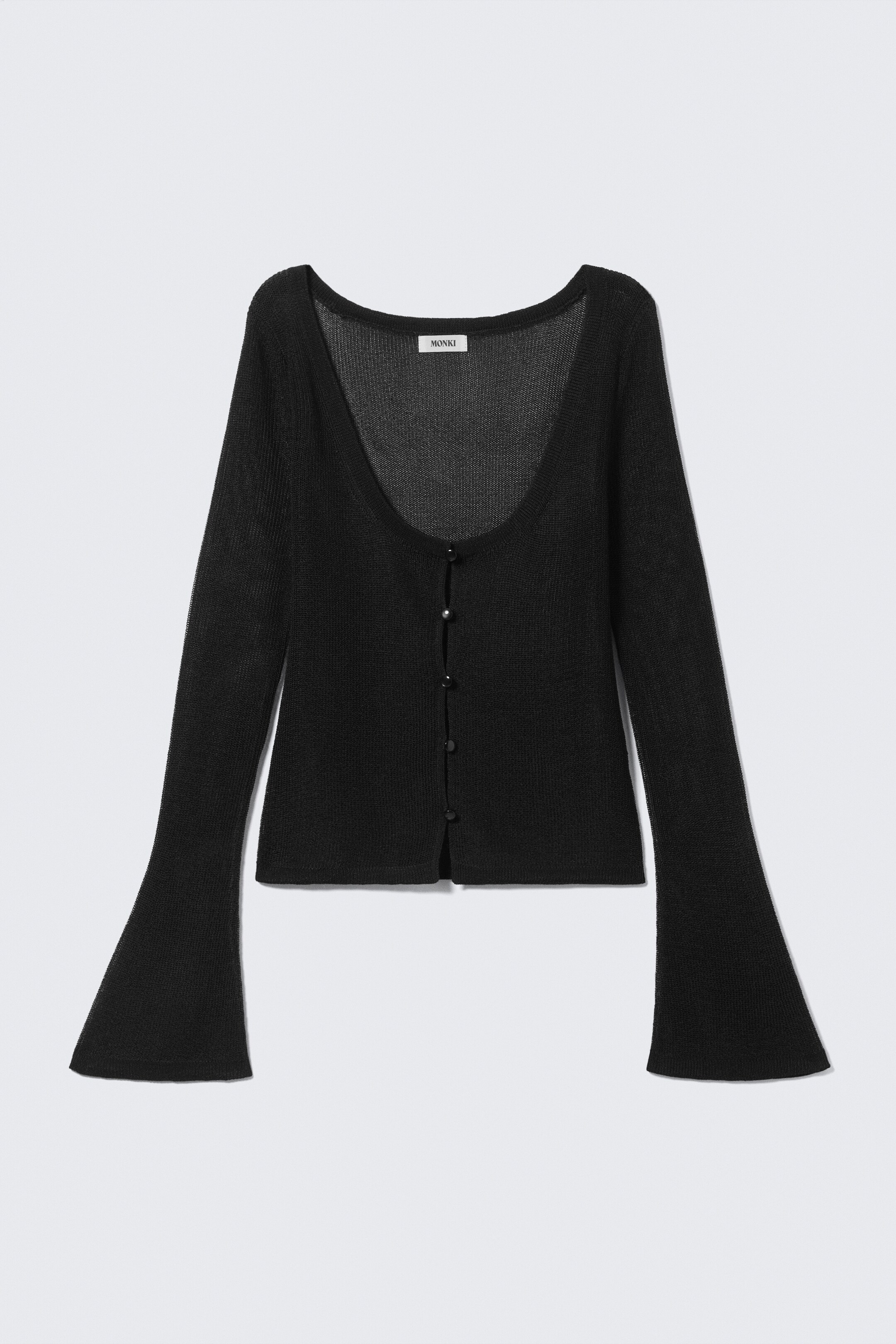 Größeres Bild ansehen: Grobstrick-Cardigan mit Knöpfen - Schwarz - Ladies | H&M DE 4