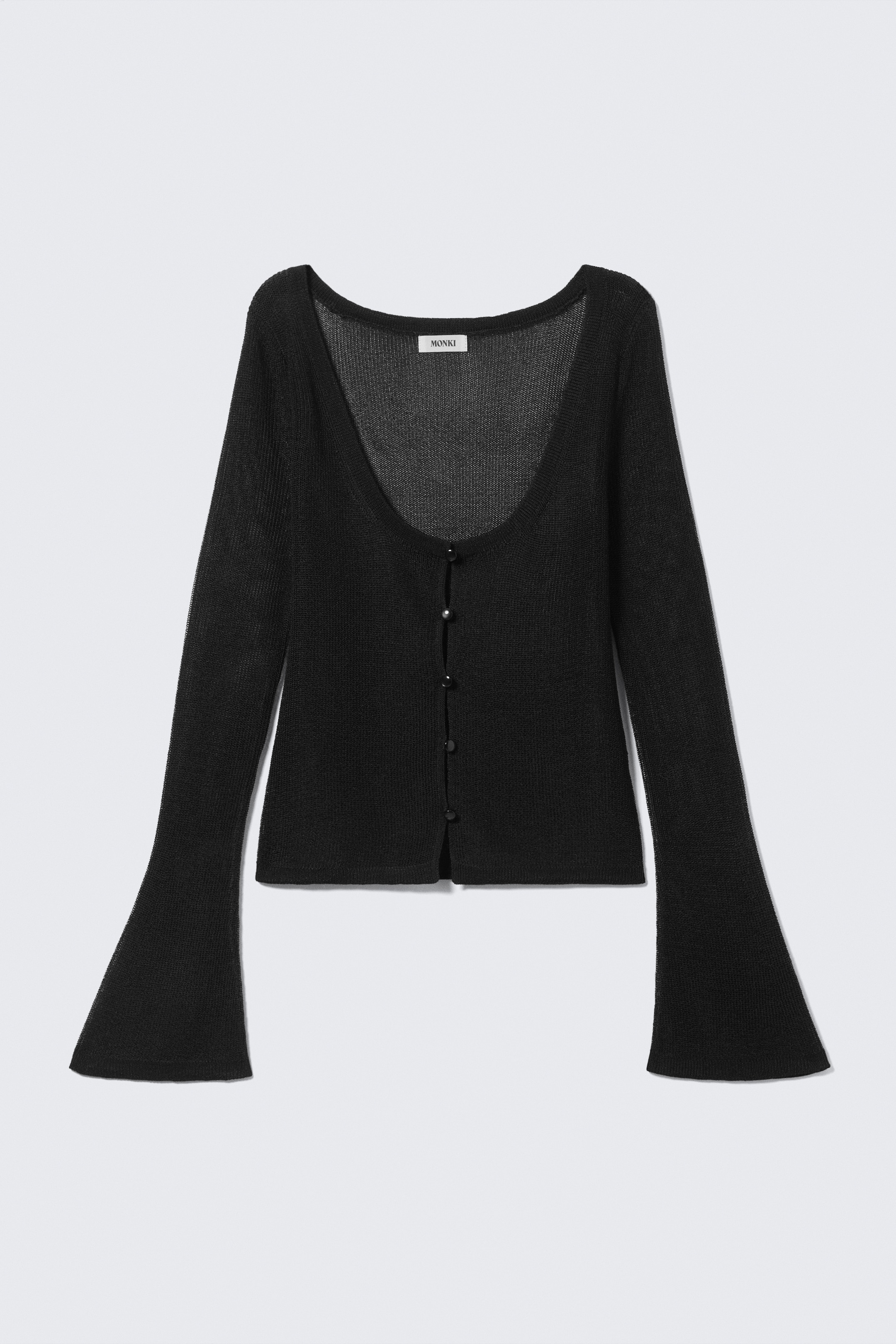 Größeres Bild anzeigen: Grobstrick-Cardigan mit Knöpfen - Schwarz - Ladies | H&M AT 4