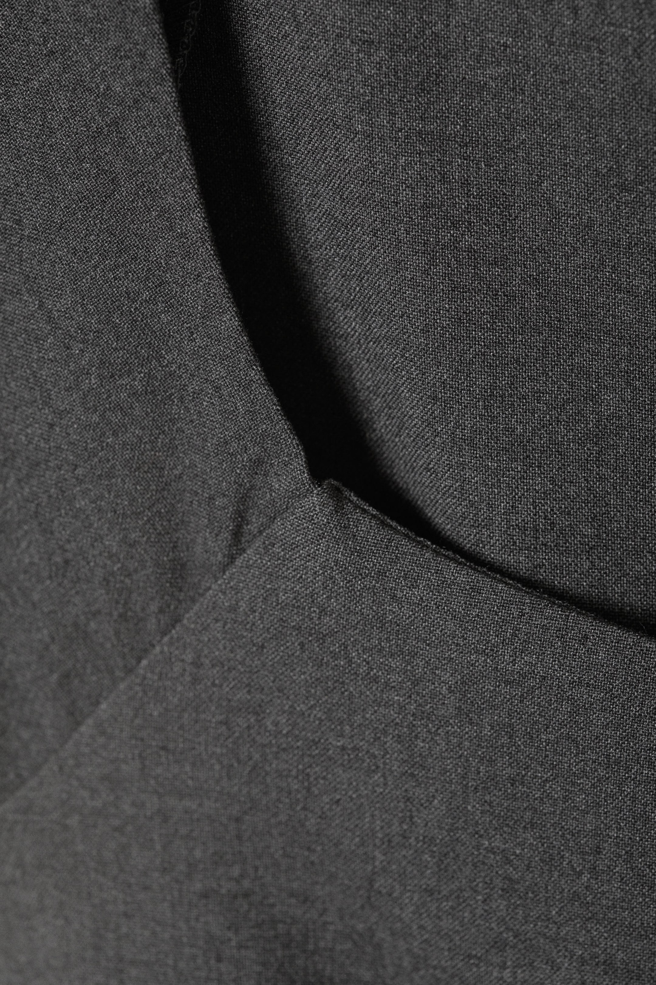 Dunkelgrau - Minikleid mit eckigem Ausschnitt - 2