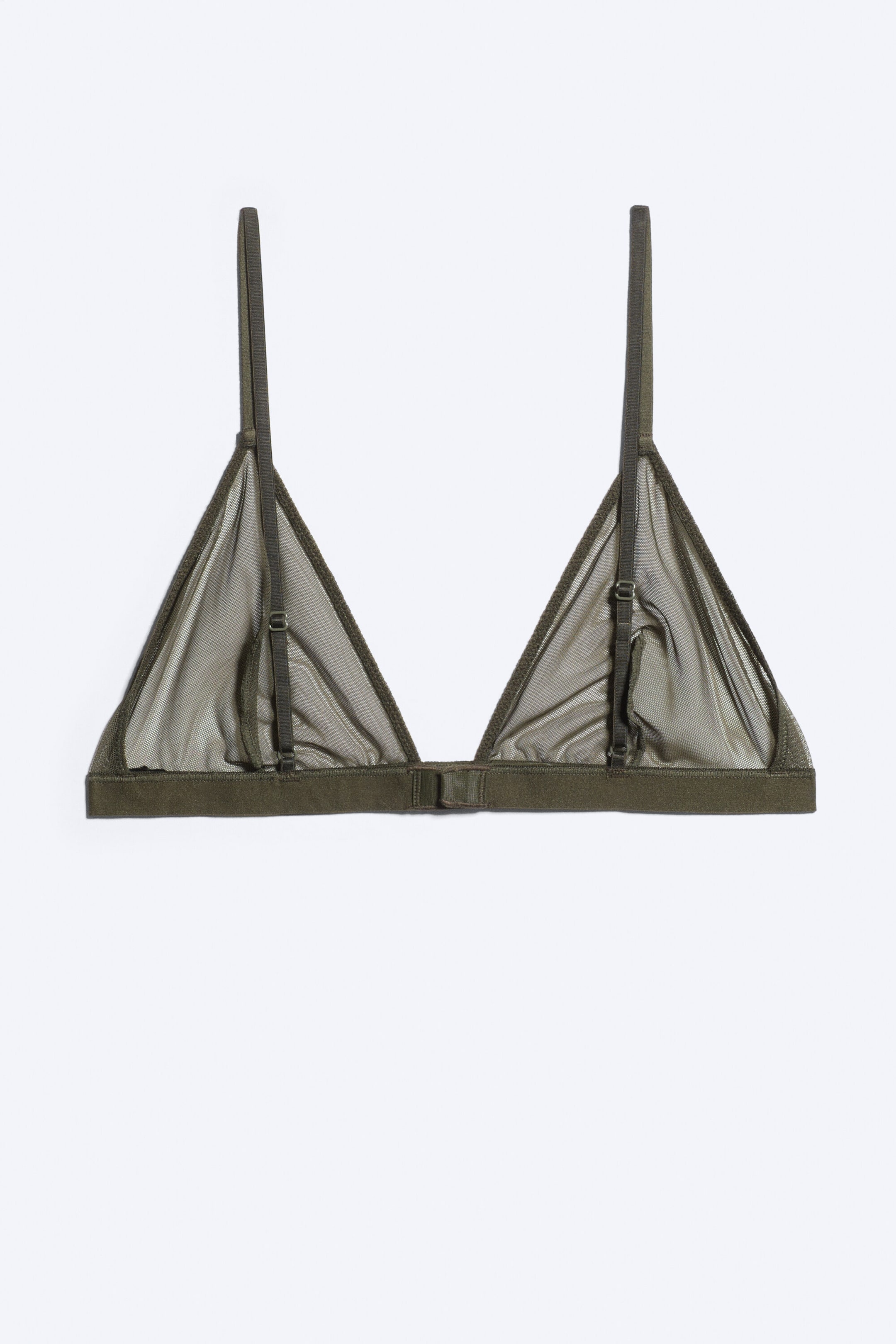 Dark Khaki Green - Soft Triangle bra - 1