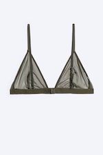 Dark Khaki Green - Soft Triangle bra - 1