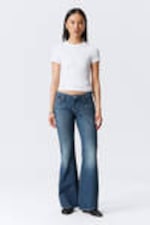 Mine Blue - Mittelblau - Nova Low Waist Slim Bootcut Leg Jeans - 0