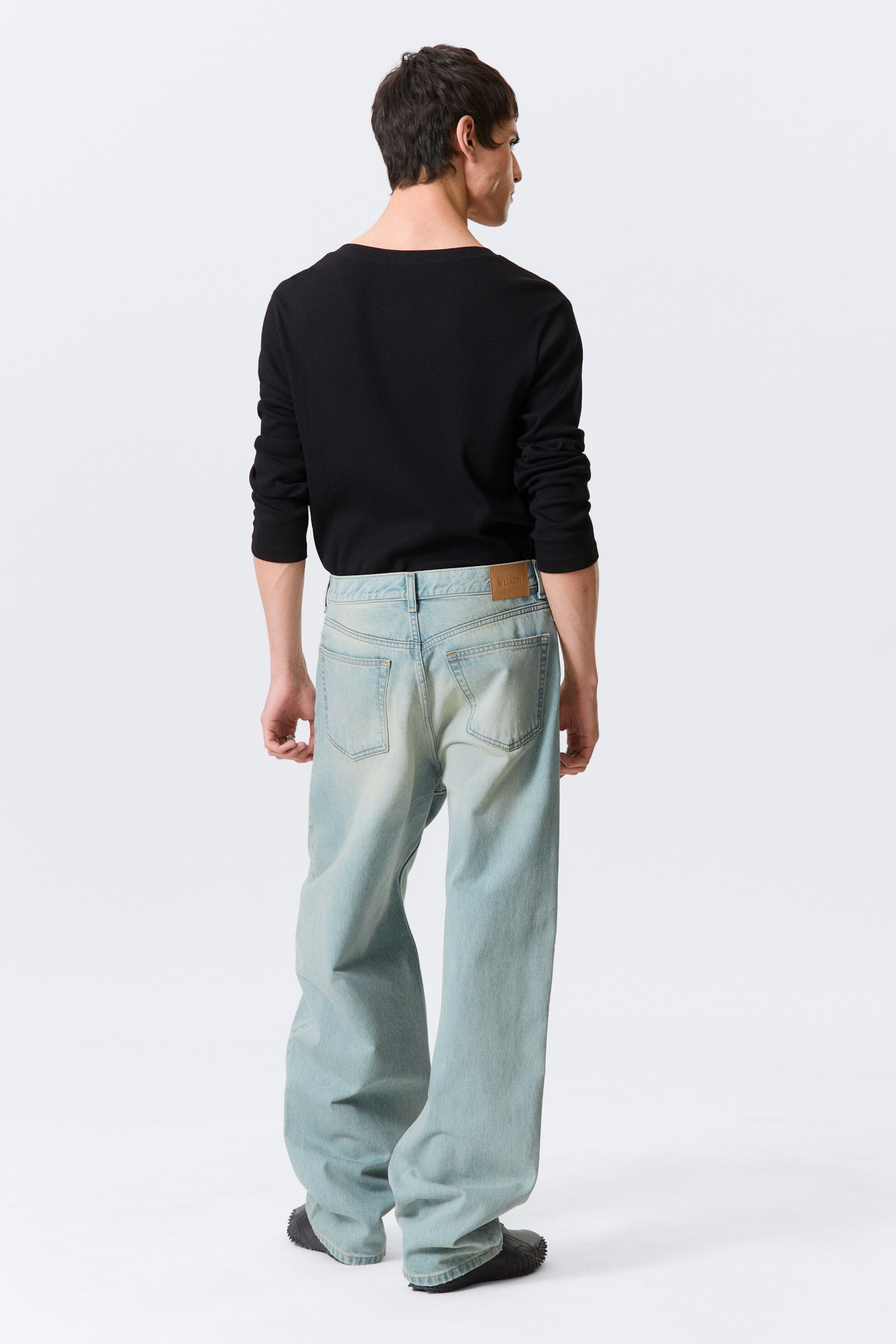 Visa större bild: Galaxy Loose Straight Leg Jeans - Port Blue - Ljusblå - HERR | H&M FI 2