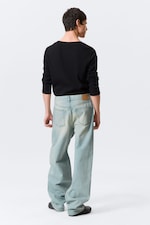 Port Blue - Bleu clair - Jean unisexe droit ample taille mi-haute Galaxy - 4