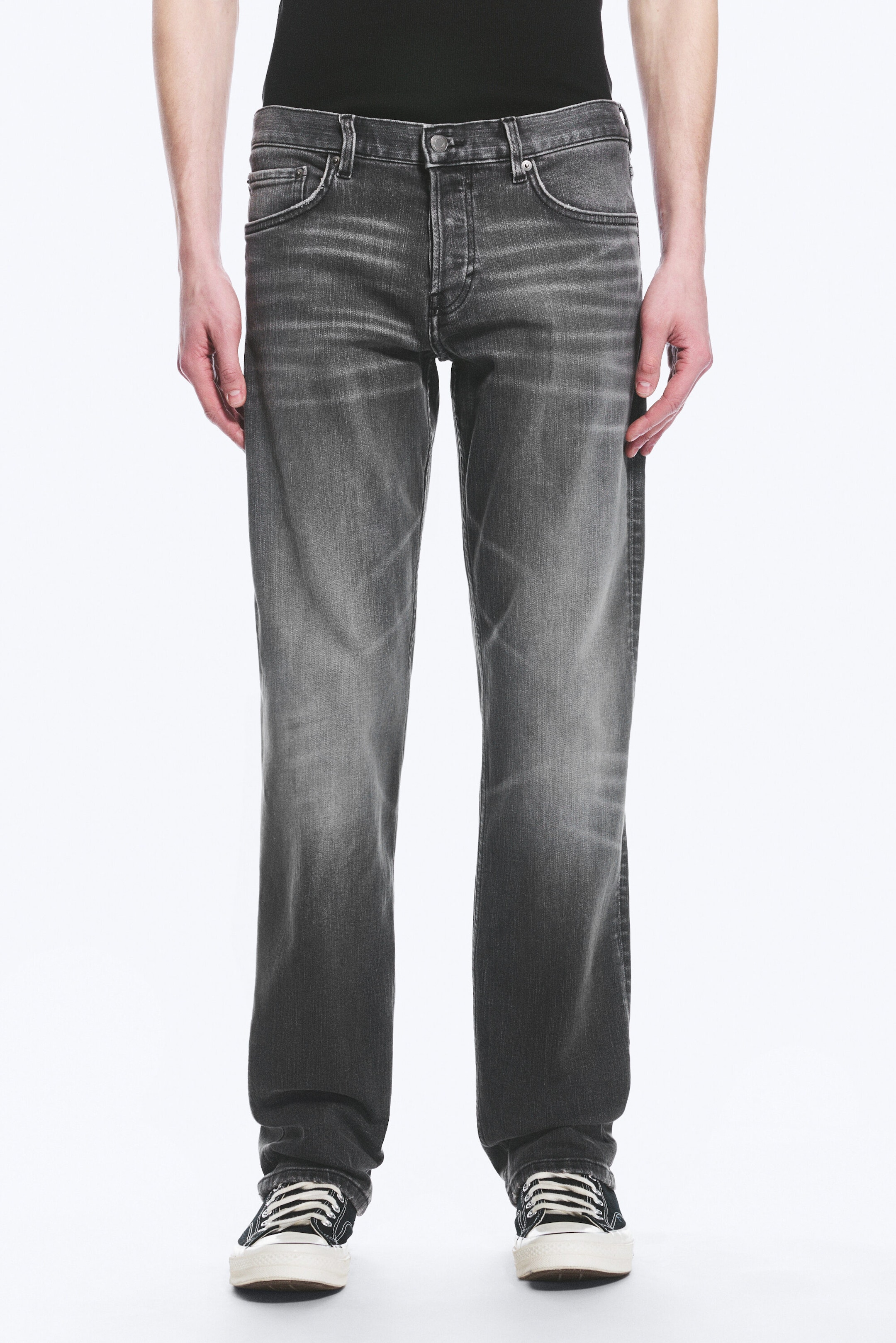 Radio Black - Schwarz - Low Waist Slim Straight Leg Jeans - 2