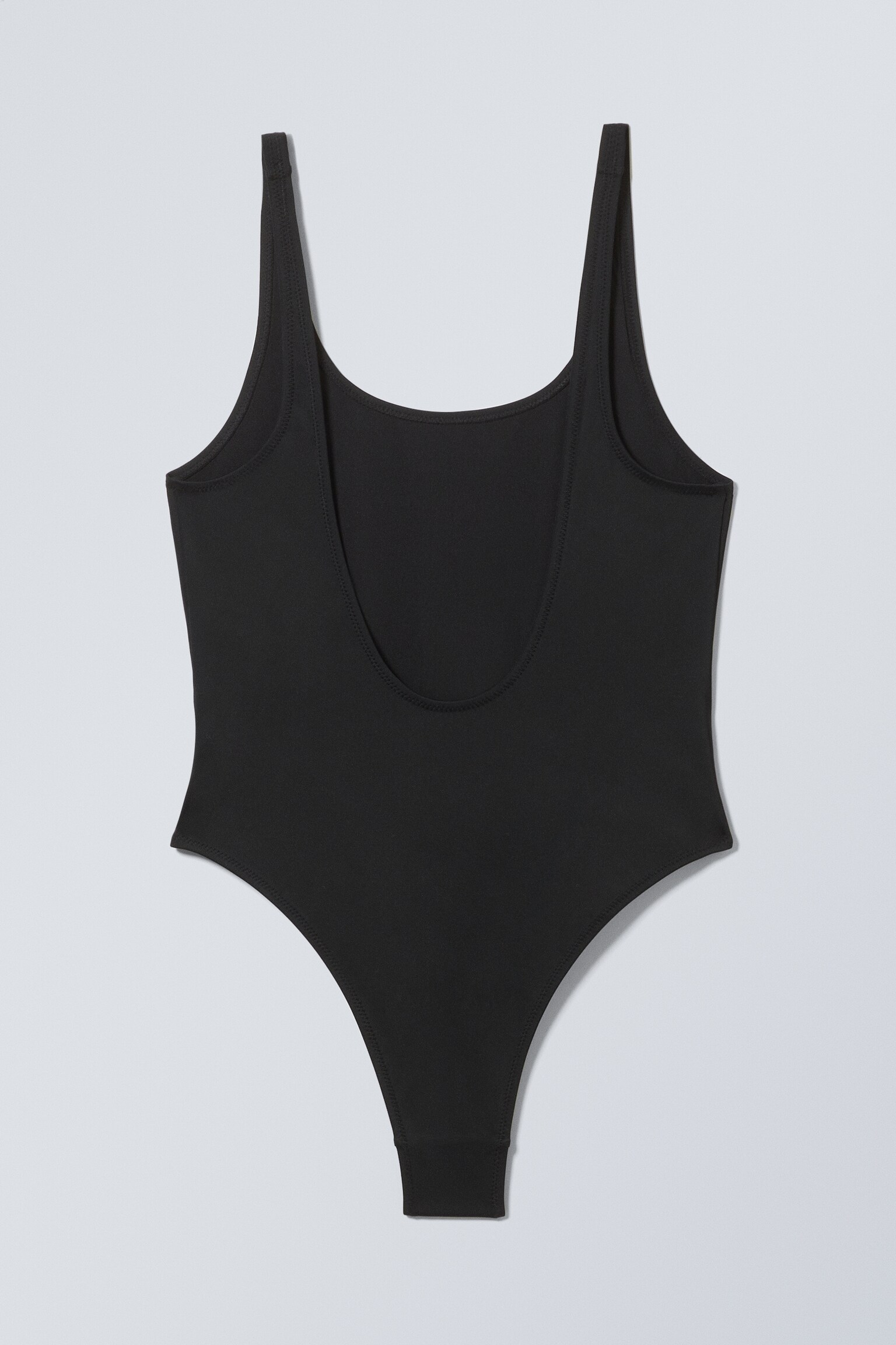 Costume da bagno ampia scollatura davanti e dietro - Nero