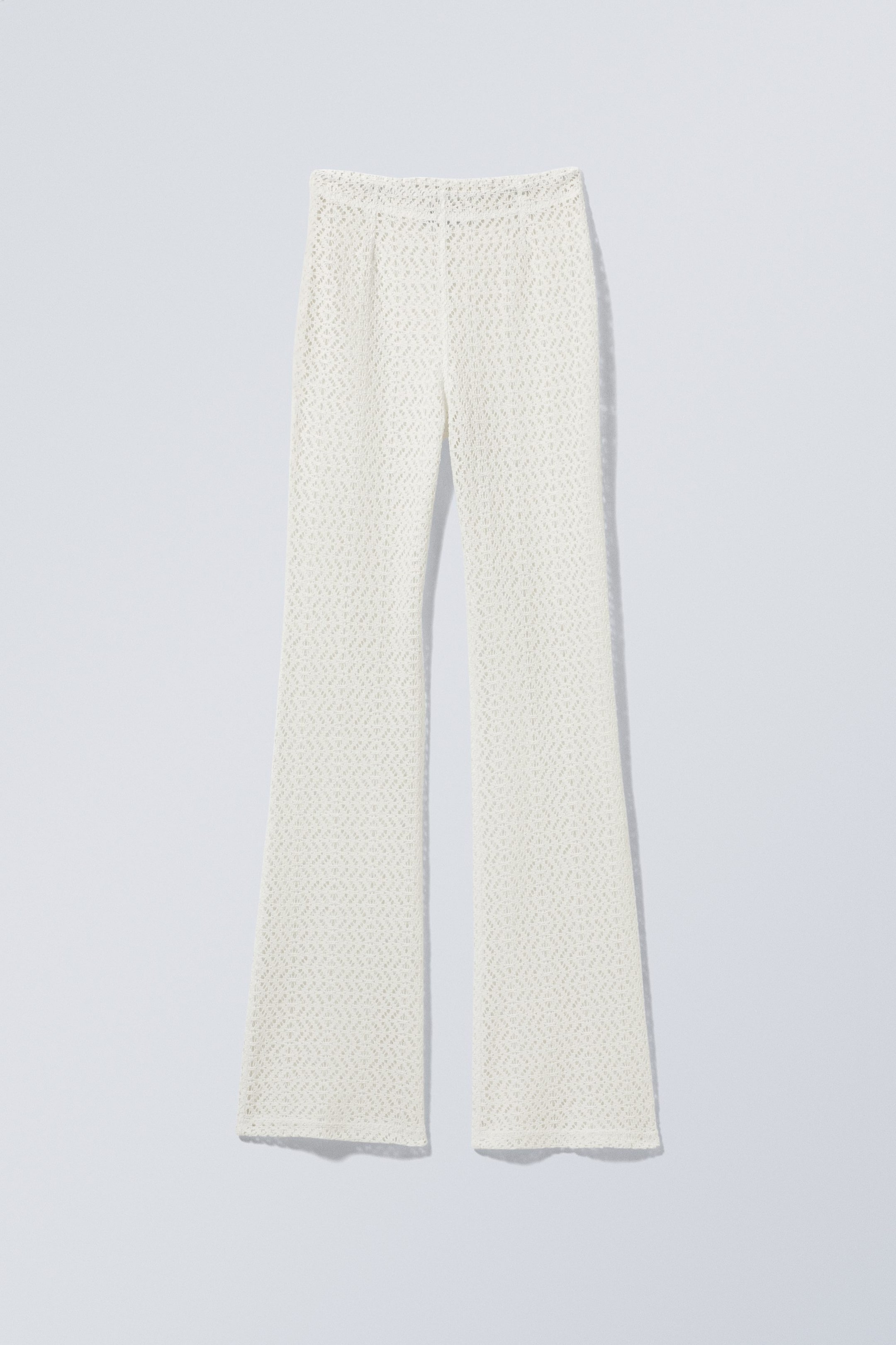 Helles Maulwurfgrau - Bootcut-Hose Serena aus Spitze - 0