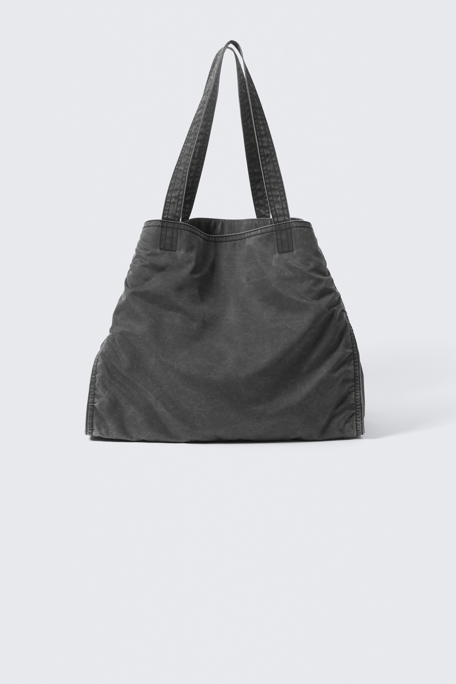 Stor vasket totebag - Forvasket sort
