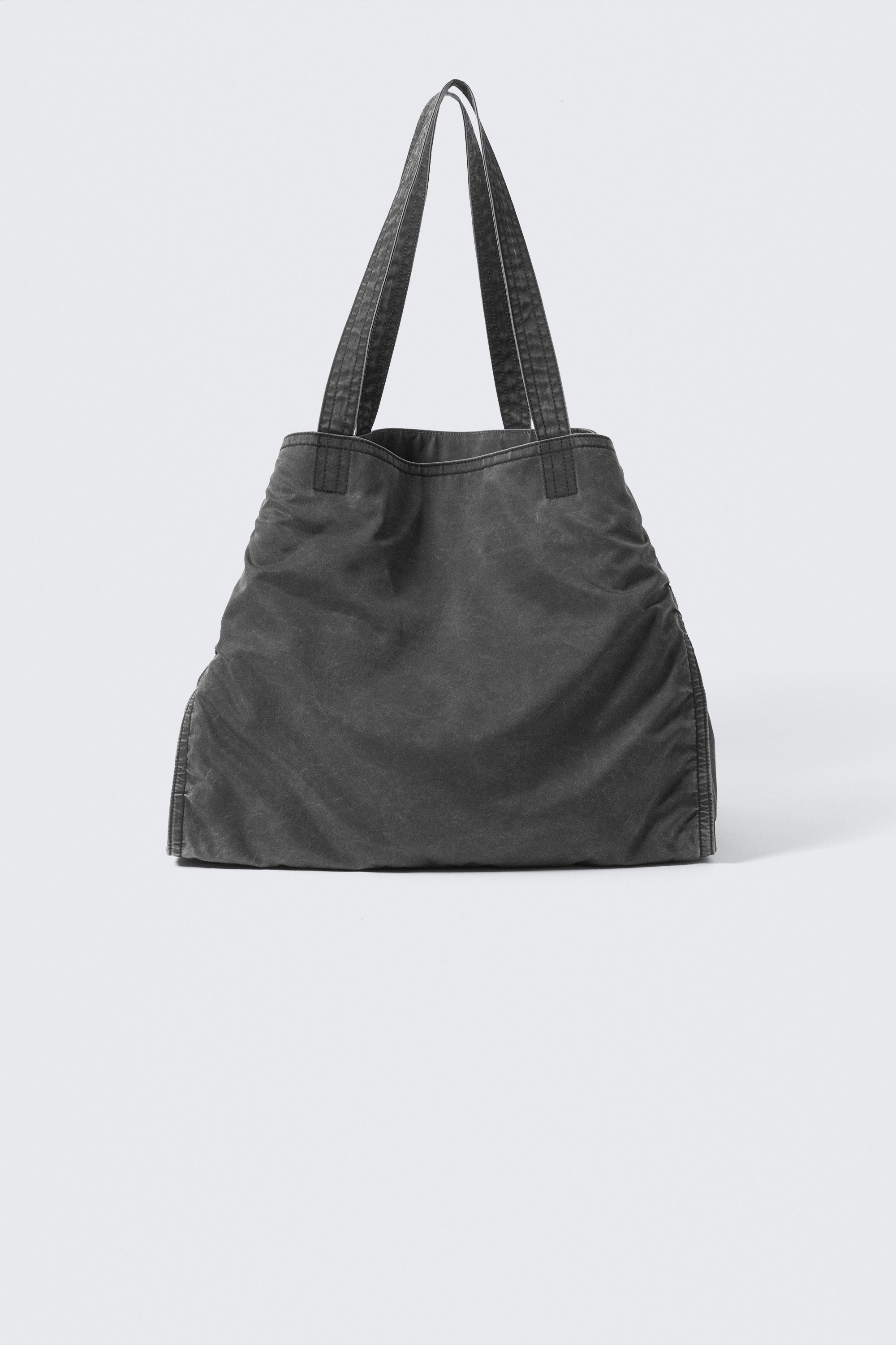 Tvättad Svart - Stor tvättad shopper - 2