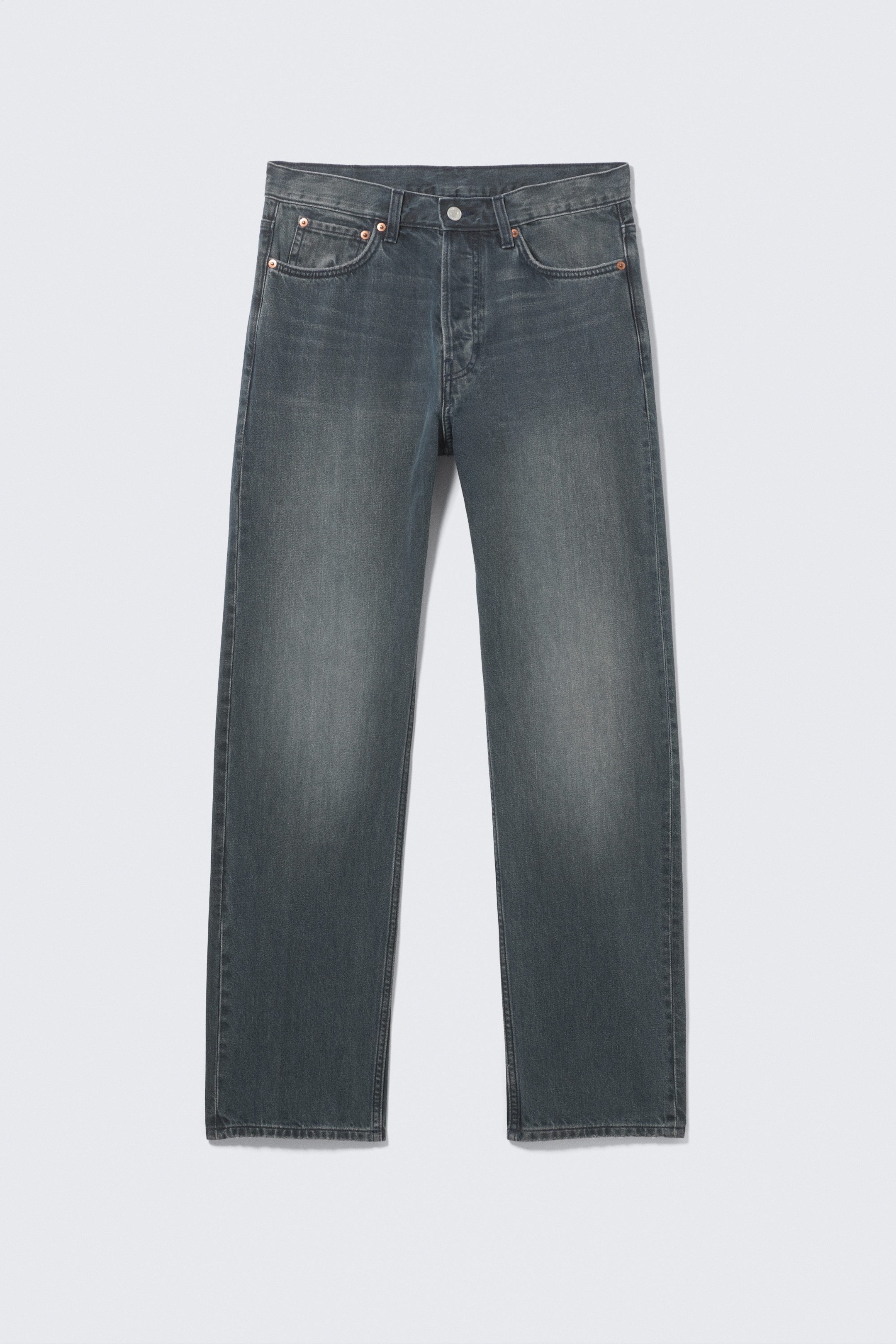 Kourtney Blue - Dark Blue - Space Mid Rise Relaxed Straight Leg Jeans - 5