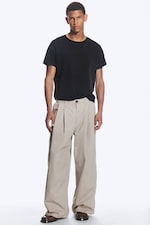 Lys støvet mole - Otis Baggy Plisserte Twill Chinos - 0