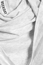 Grey Melange - Hooded Long-Sleeved Mini Dress - 1