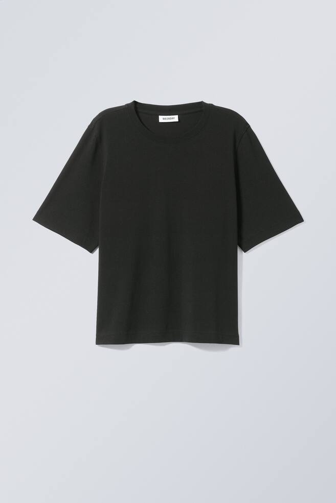 Kastiges T-Shirt Perfect - Schwarz/Weiß - 1