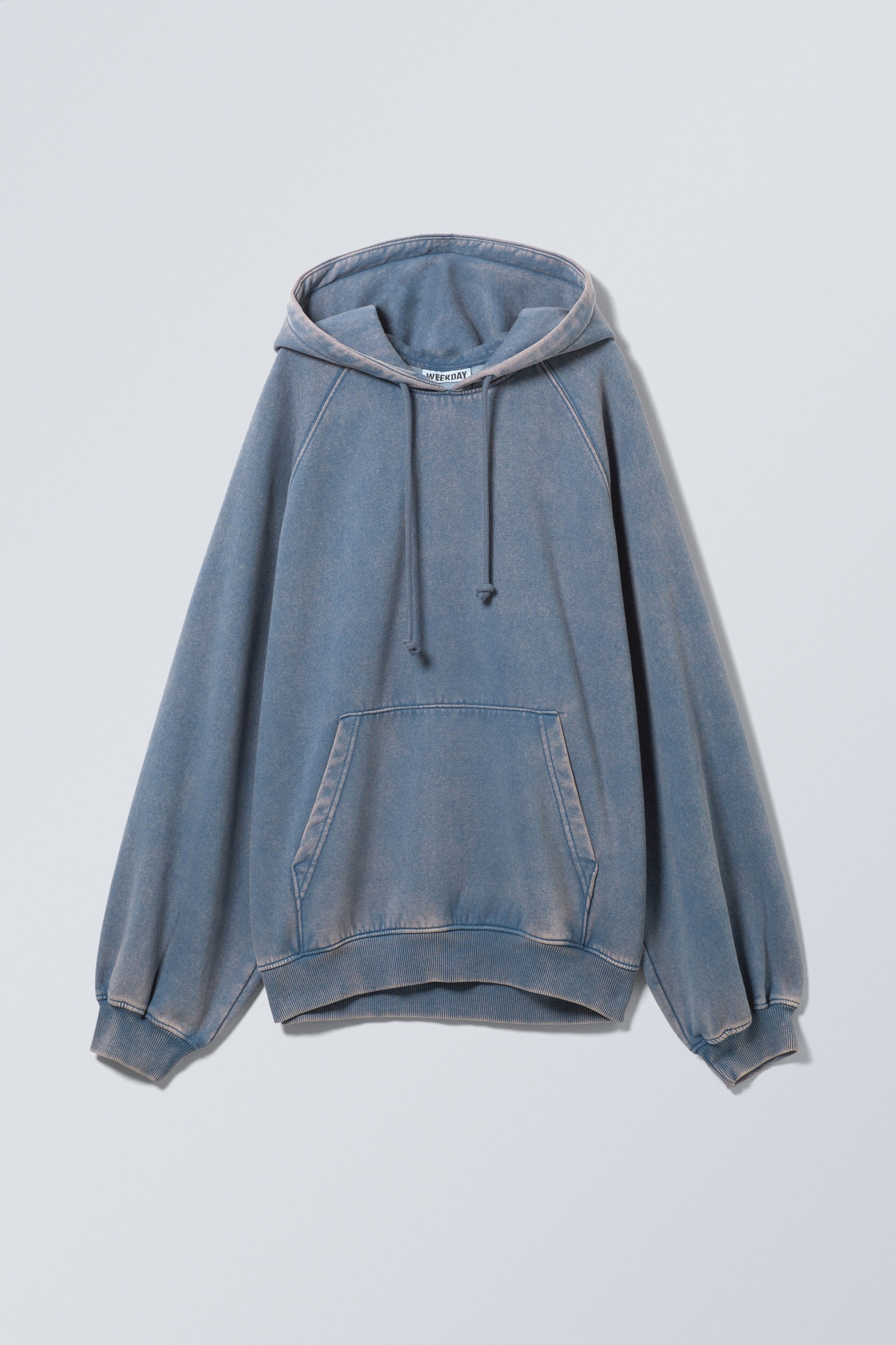 Verwaschenes Blau - Heavyweight-Hoodie mit lockerer Passform - 0