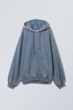 Verwaschenes Blau - Heavyweight-Hoodie mit lockerer Passform - 0