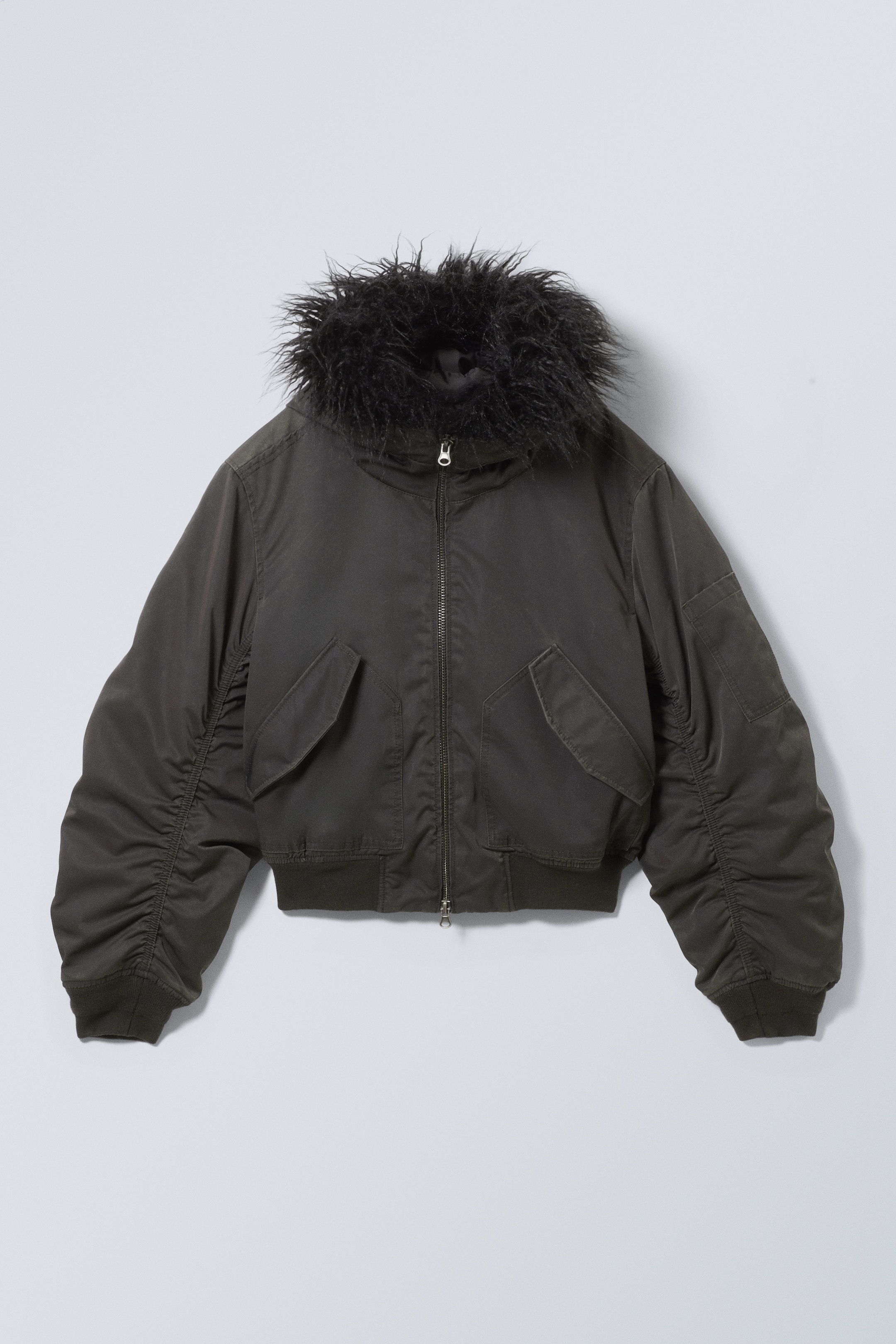 Ingrandisci l'immagine: Washed Bomber Jacket - Washed Black - DONNA | H&M CH 1