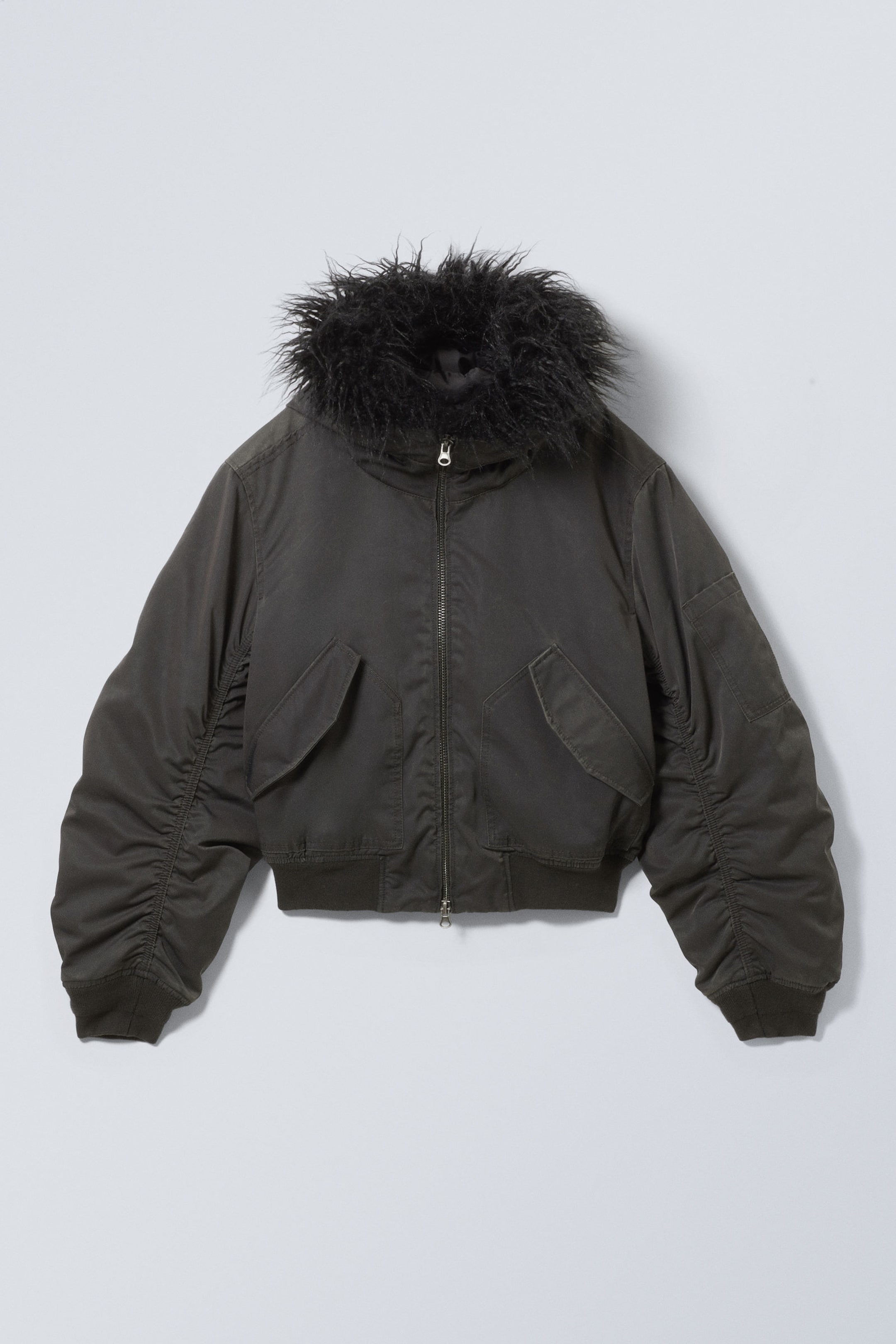Verwaschenes Schwarz - Bomberjacke im Washed-Look - 0