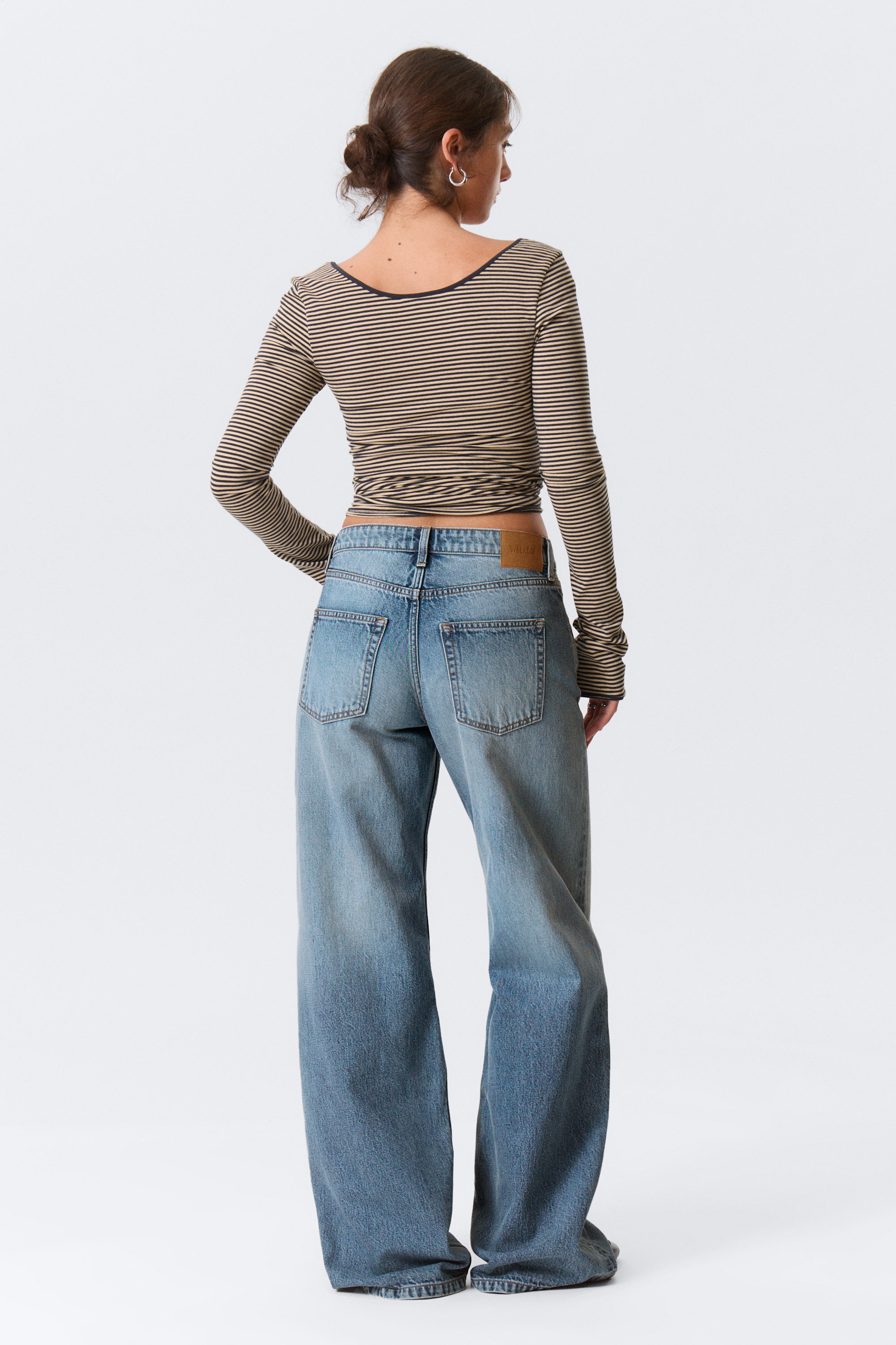 Blue Horses - Medium Blue - Paz Mid Rise Wide Leg Jeans - 4