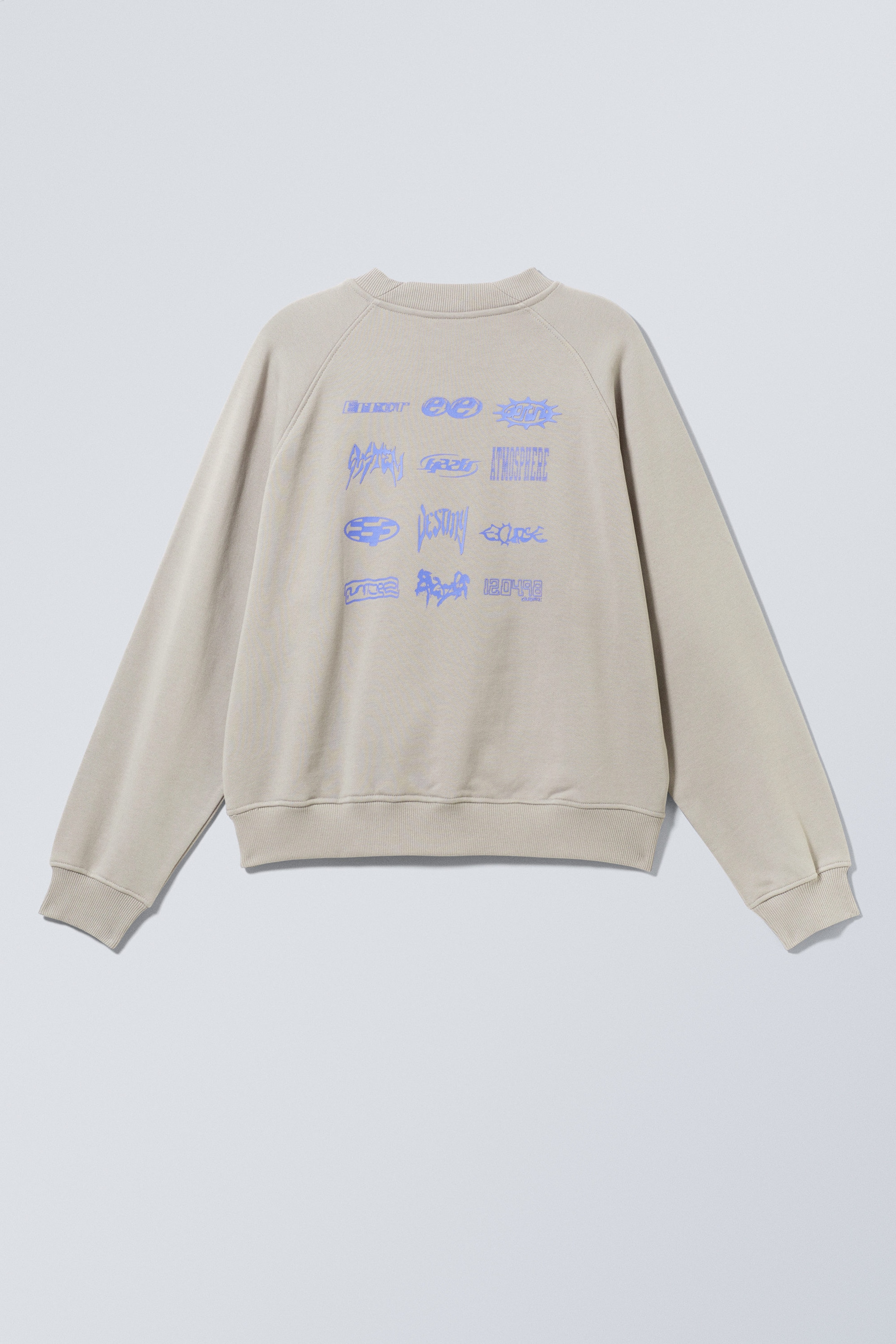 Atmosphere zacht taupe - Regular fit sweatshirt met graphic en raglanmouwen - 2