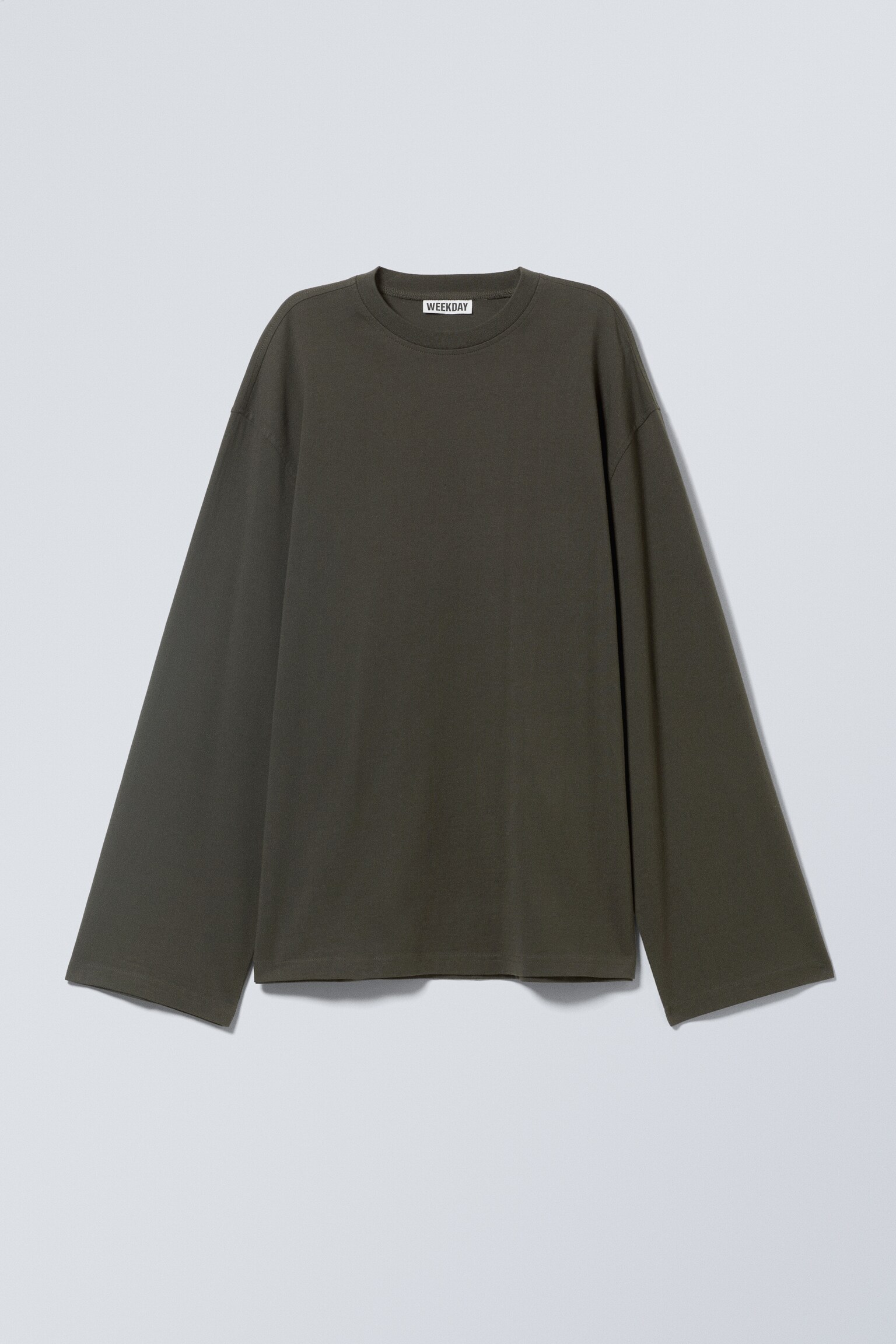 Oversized Long Sleeve T-shirt - Dark Khaki Green/Black/Sötét tengerészkék/Bordó/White/Élénk narancssárga/Sötétzöld/Light Grey/Dusty Grey