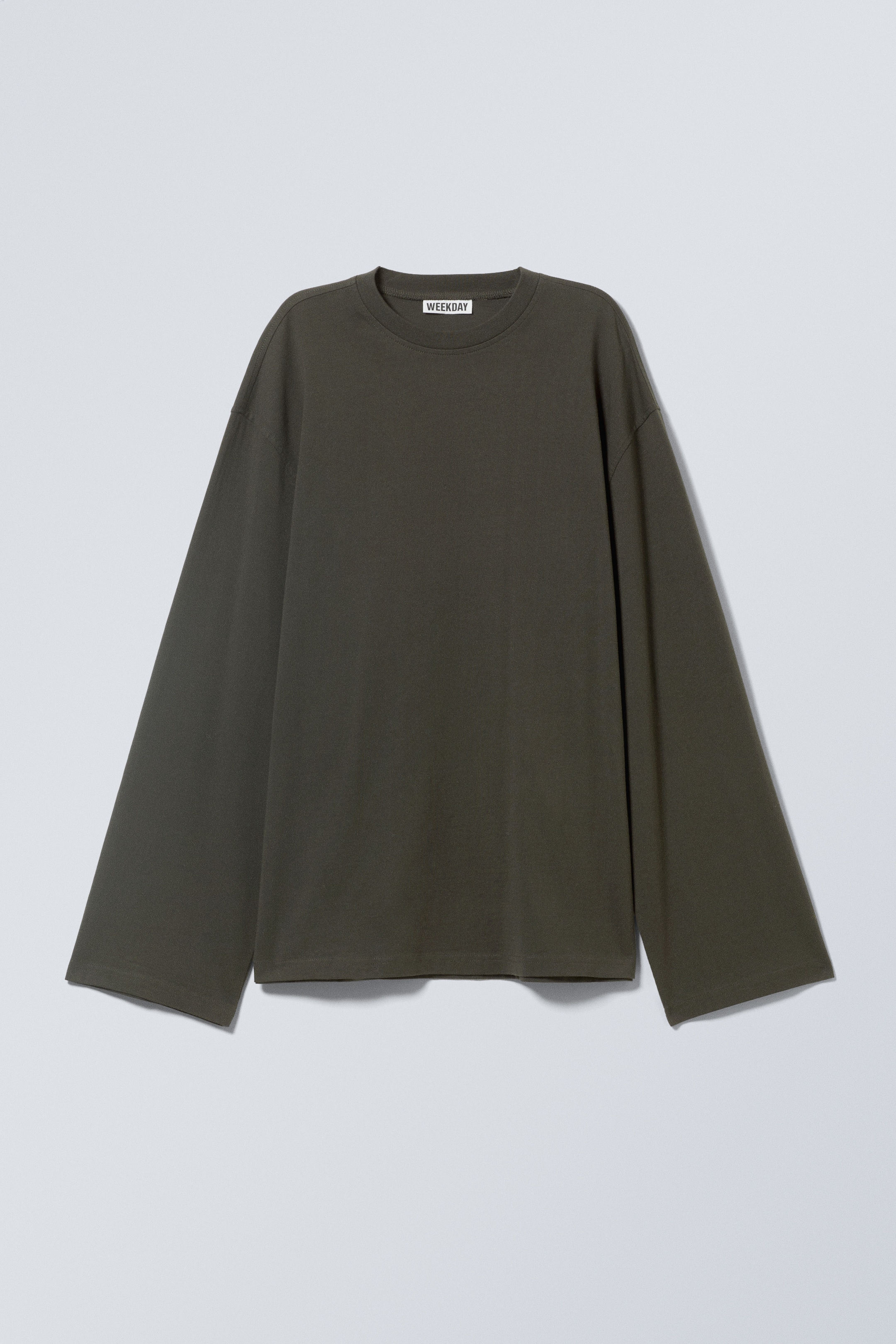 Agrandir l'image: T-shirt à manches longues oversize - Vert kaki foncé - FEMME | H&M FR 1