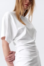 Wit - Mini-T-shirtjurk met korte mouwen - 1