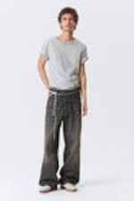 Mine Grey - Astro Loose Baggy Leg Jeans - 3