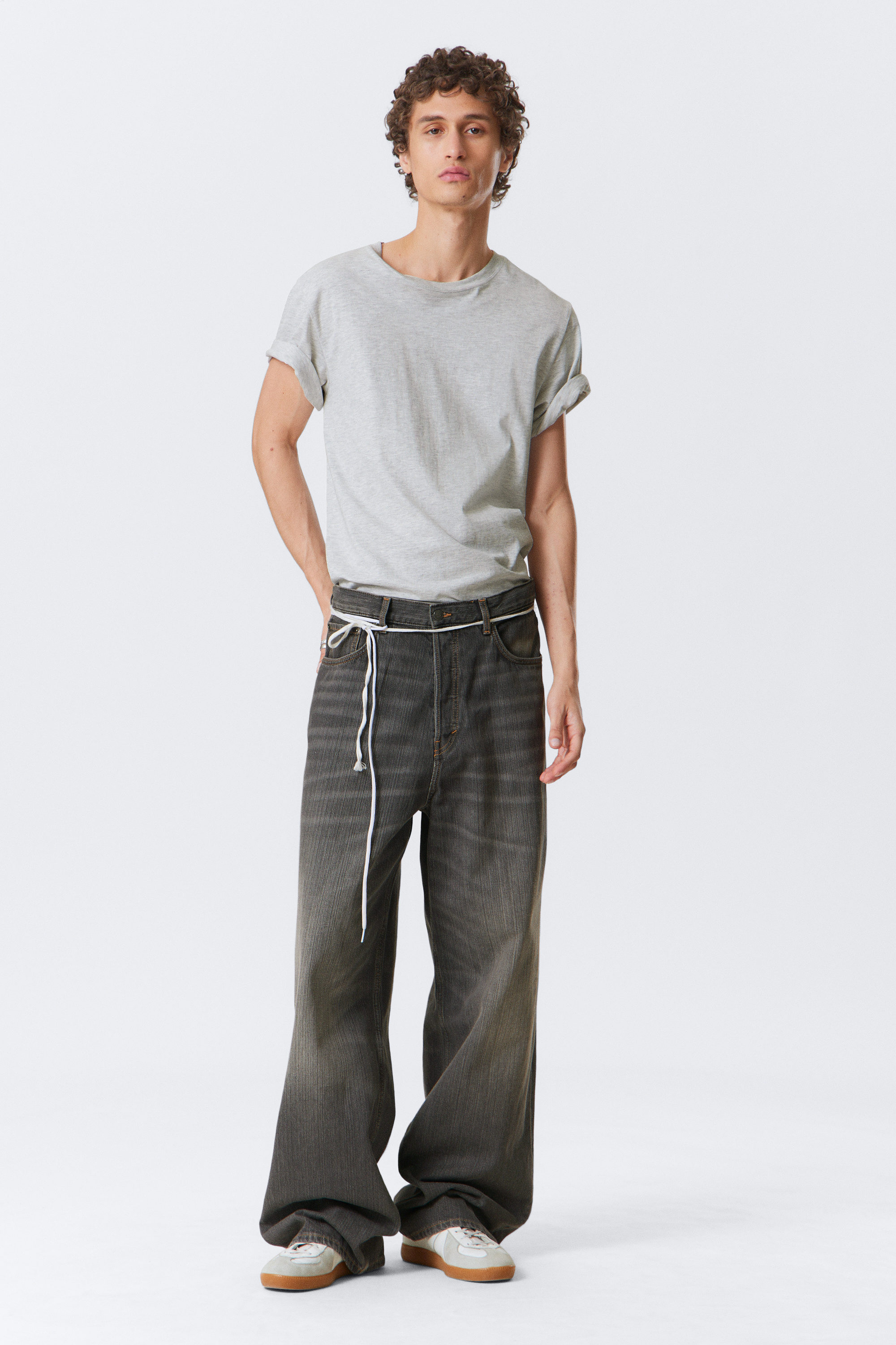 Mine Grey - Astro Loose Baggy Leg Jeans - 1