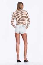 Brunrandig - Finstickad cardigan i bomull - 2