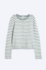 Striped Mint & White - Striped cardigan - 3