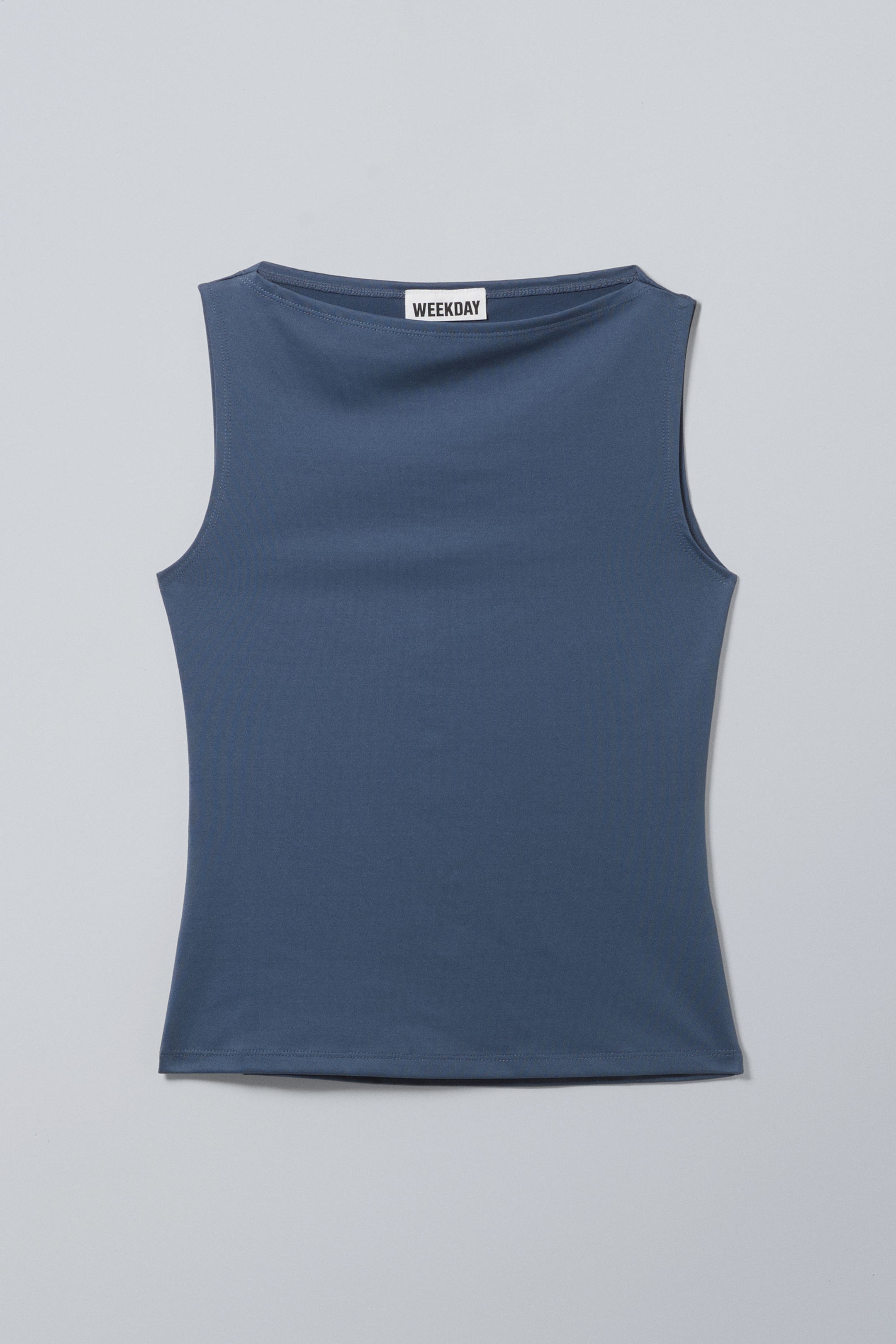 Dark Blue - Annie Sleeveless Boat-Neck Top - 0