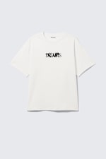 Blanc - Dreams - T-shirt carré à imprimé graphique Great - 3