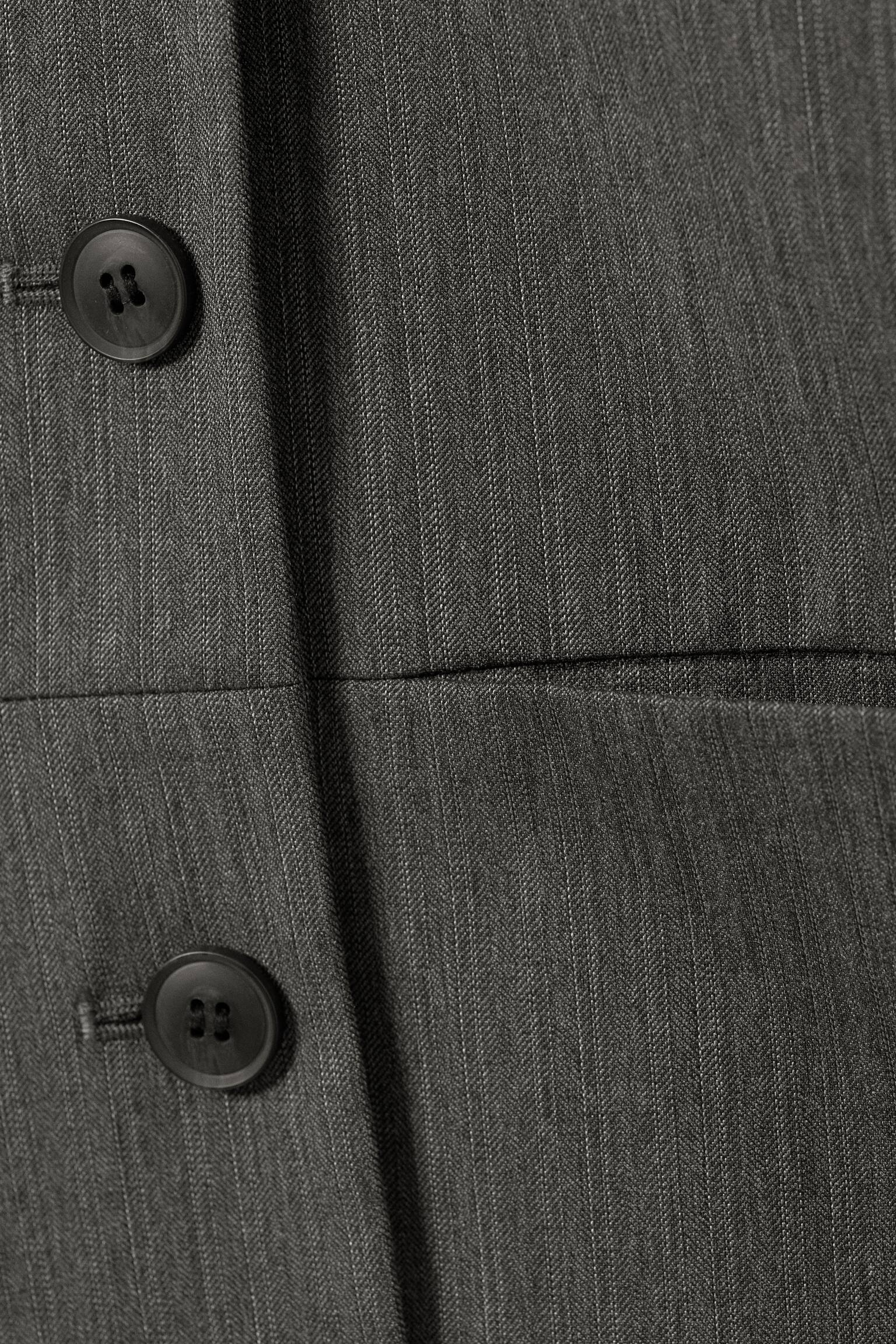 Kurtka Lean Guziki - Ciemnoszary w jodełkę/Prążkowany Czarny/Dusty Mole - 4