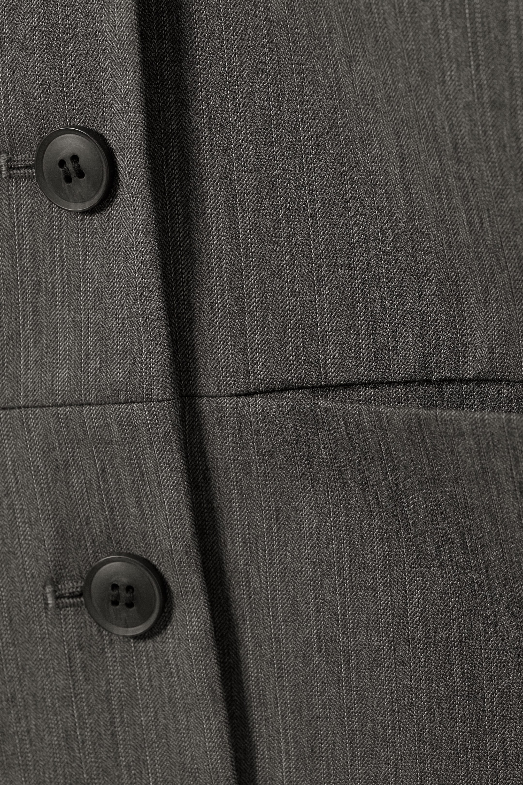 Donkergrijze visgraat - Lean Buttoned Jacket - 5
