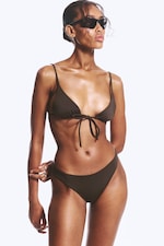 Marron foncé - Bas de bikini taille basse - 0