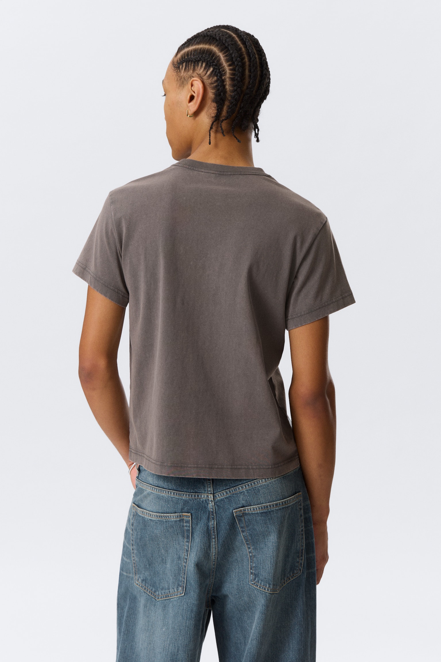 T-shirt in cotone - Grigio scuro - 3