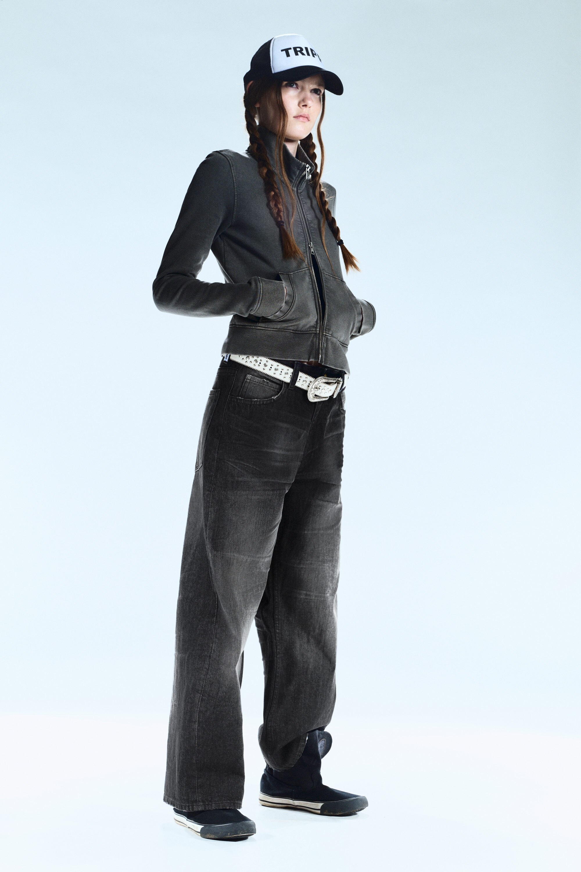 Chafe –Schwarz - Looser – Weite Jeans mit normaler Taille - 3