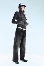 Chafe Black - Looser Regular Waist Loose Straight Jeans - 1