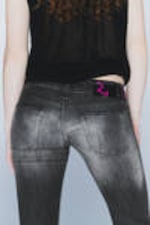 Swab Black - Sleezie Low Waist Skinny Straight Jeans - 3