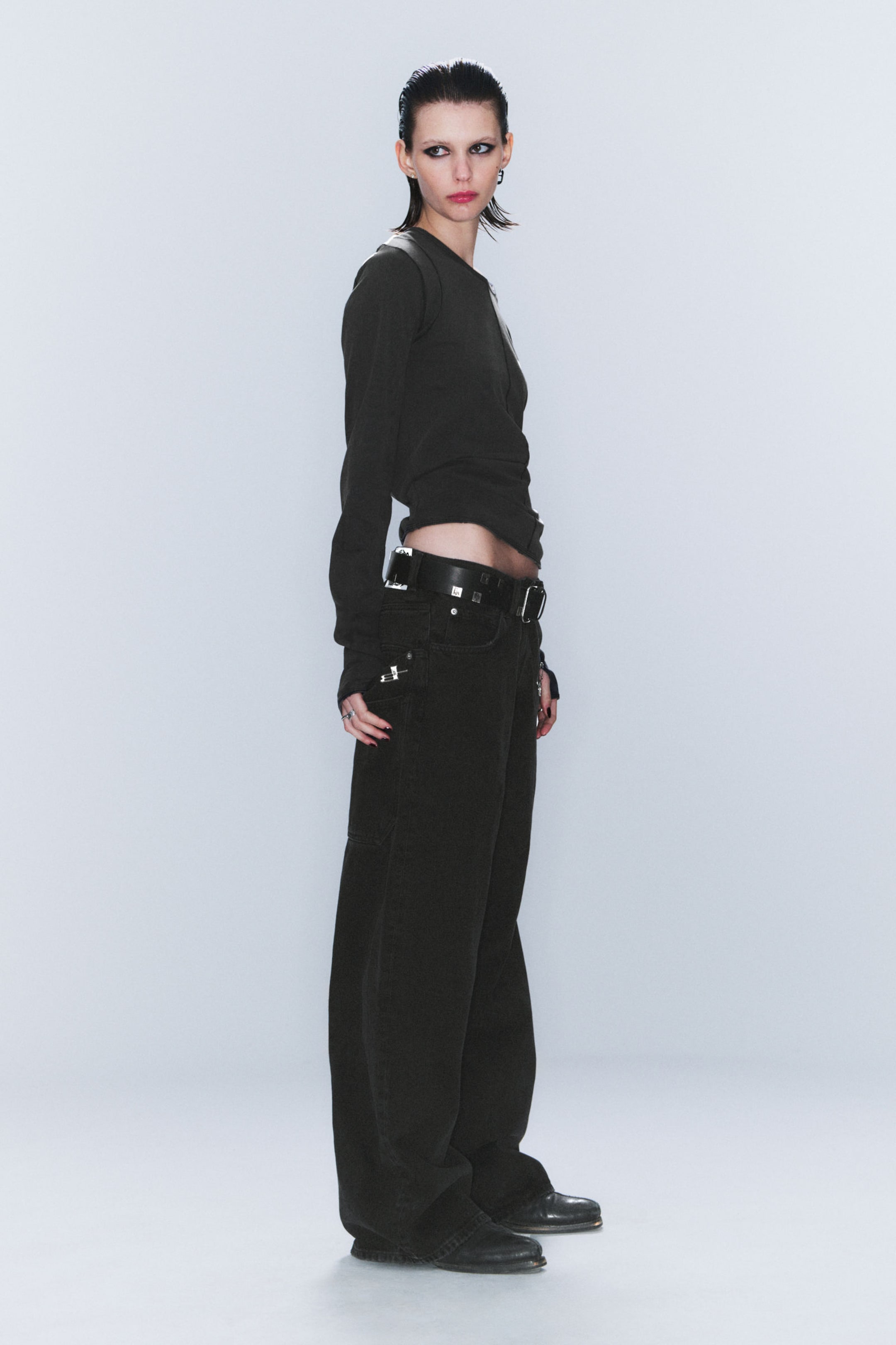 Washed Black - CM x LB Looser Washed Black Unisex Jeans - 5