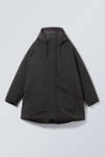 Schwarz - Oversized-Steppjacke Honey - 0