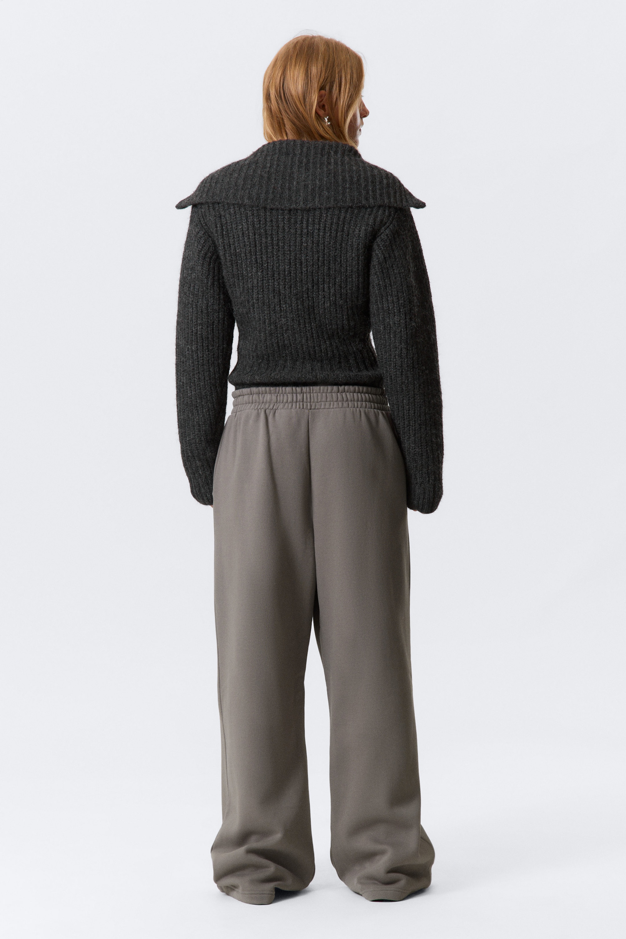 Grey - Loose Long Heavyweight Sweatpants - 3